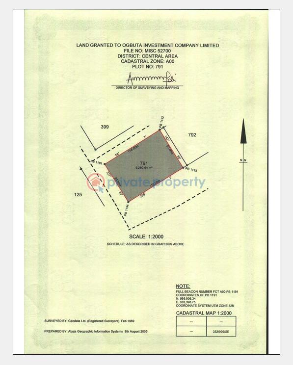 Mixed use Land For Sale Central Area Abuja Phase 1 