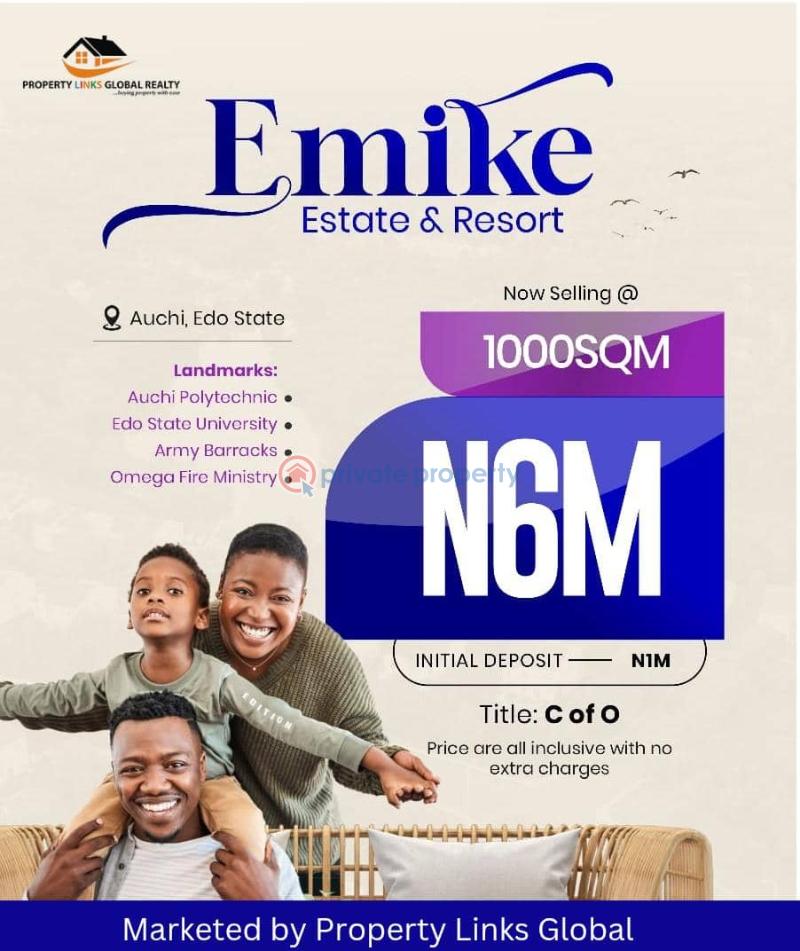 Residential Land For Sale Emike Estate And Resort Located At Auchi Edo  - 0