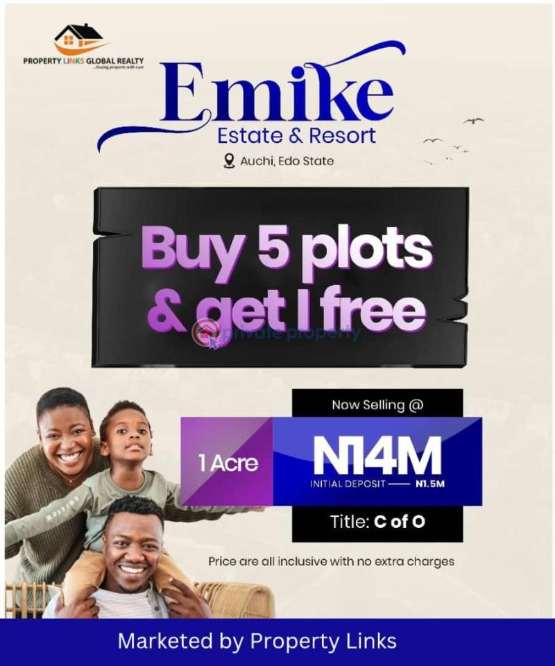 Land with c of o for sale close to edo state university, auchi polytechnic - 2 Residential Land For Sale Emike Estate And Resort Located At Auchi Edo  - 2