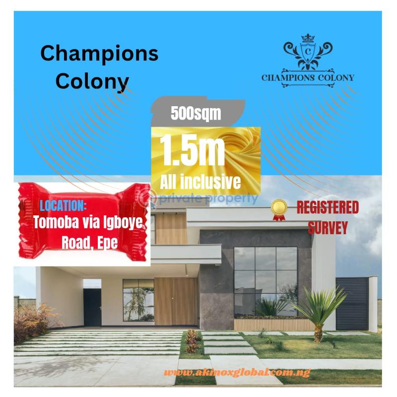 *champions colony tomoba village via igboye road epe - 3 Commercial Land For Sale Augustine University, Military Barracks Igboye, Yaba School Of Technology. Epe Lagos - 3