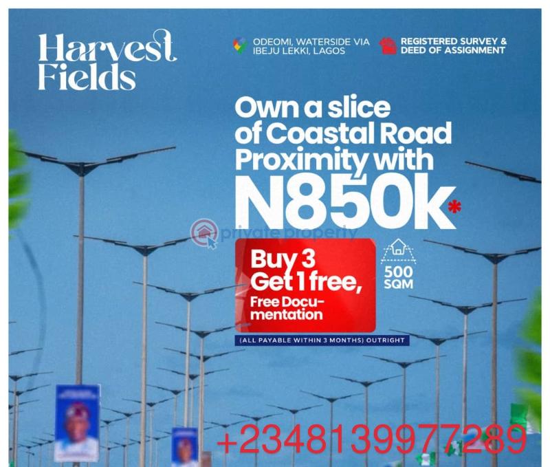 Residential Land For Sale Ode Omi Axis, Close Proximity To The Lagos Calabar Coastal Highway Free Trade Zone Ibeju-Lekki Lagos - 1