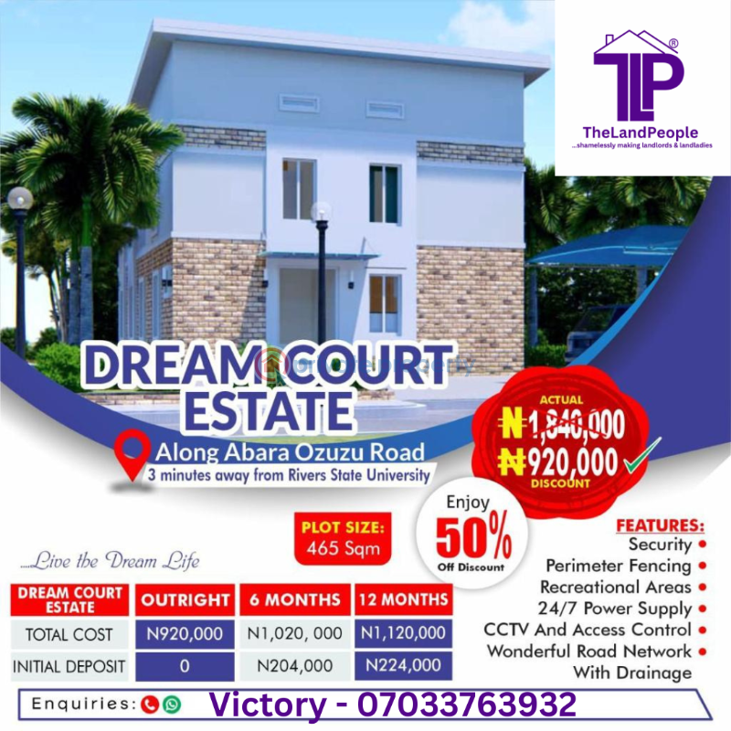For sale Land Abara Port Harcourt Rivers (PID 7PAMZY) Private