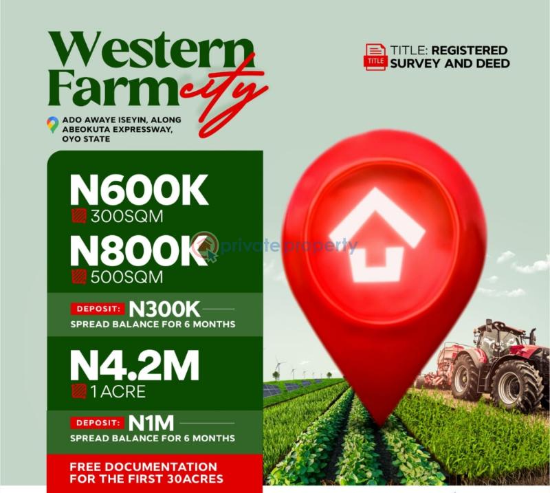 Commercial Land For Sale Western Farm City Offers You The Opportunity To Be A Part Of The Solution To Food Scarcity Iseyin Ibadan Oyo