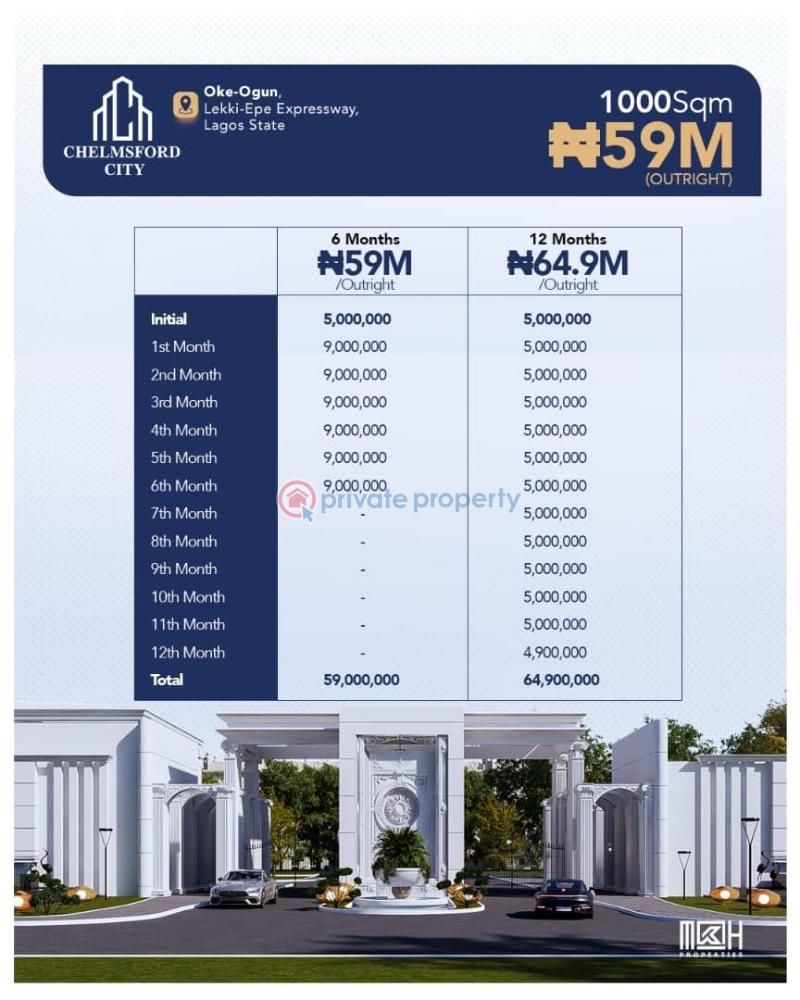 *chelmsford city is calling - make your move* - 11 Residential Land For Sale Oke Ogun Lekki Epe Ibeju-Lekki Lagos - 11