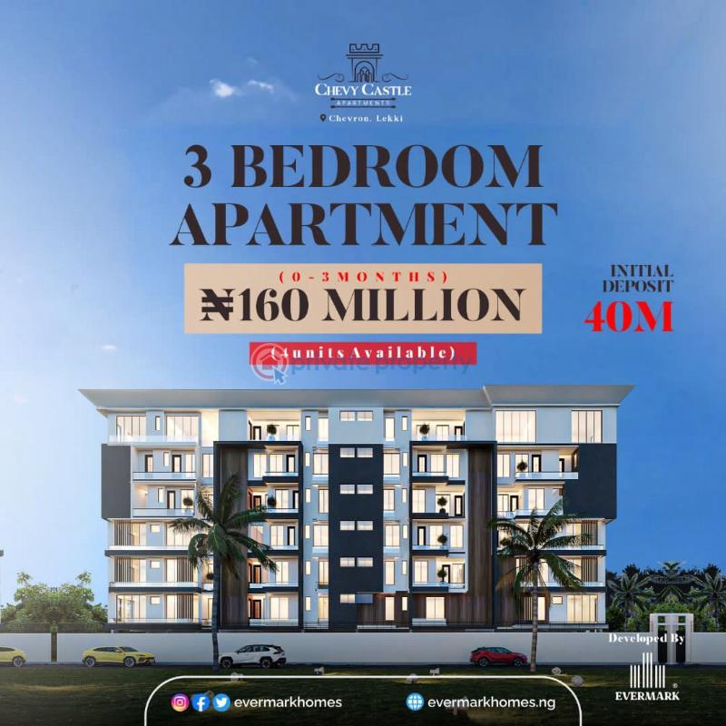 3 bedroom Flat & Apartment For Sale Chevron Drive Lekki Lagos