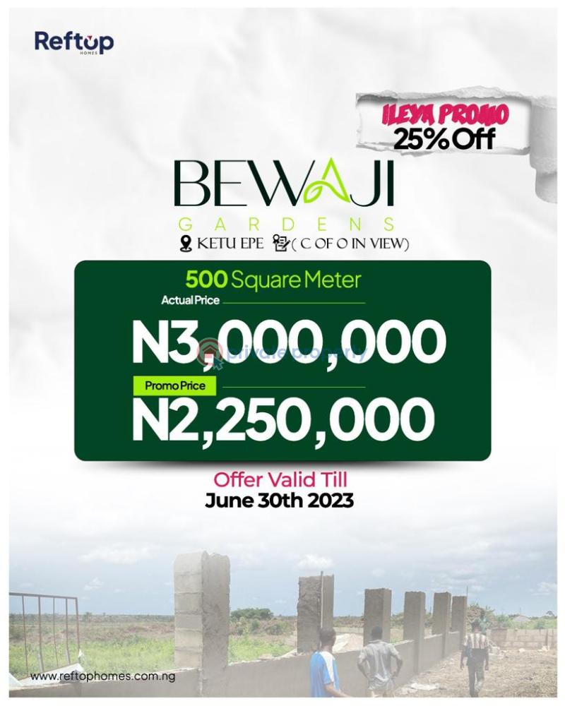 Land For Sale Bewaji Gardens, 3 Minutes Drive From The Epe Round About, Ketu Epe Lagos - 1