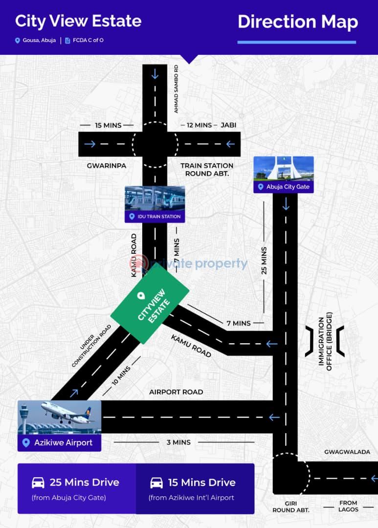Residential Land For Sale Idu Train Station, Weac Office, Nnamdi Azikiwe International Airport. Gwarimpa Abuja Phase 3  - 4