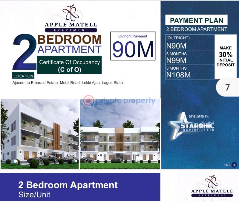 2 bedroom Block Of Flats For Sale Apple Matttel Apartments, Off Emerald Estate Mobil Road Ajah Lagos - 6