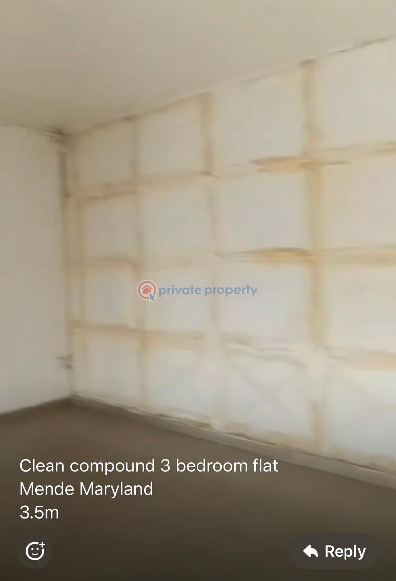 Clean compound 3 bedroom flat mende maryland  3.5m - 1 3 bedroom Block Of Flats For Rent Mende Maryland Lagos - 1