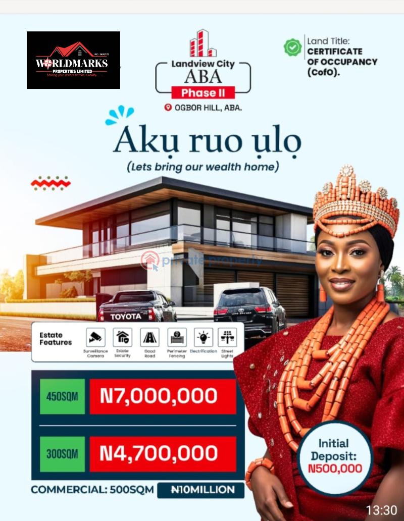 Mixed use Land For Sale Landview City Estate Phase 2 Ogbor Hill Aba Aba South Abia - 1
