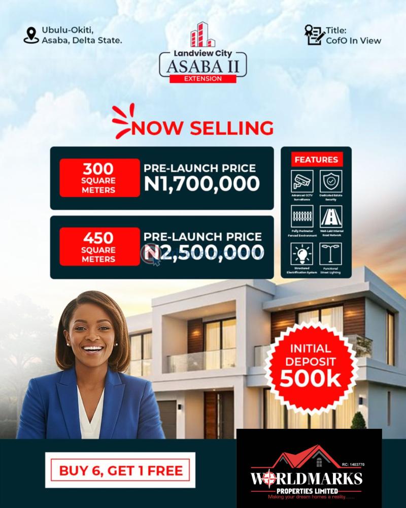 Mixed use Land For Sale Landview City Phase 2 Extension Ubulu Okiti Asaba Delta - 0
