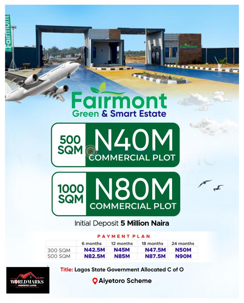 Mixed use Land For Sale Fairmont Green & Smart Estate Opposite Lekki International Airport Eleko Ibeju-Lekki Lagos - 2