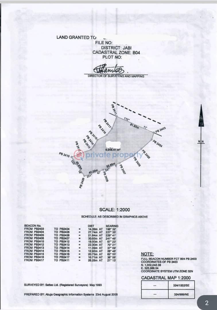 Commercial Land For Sale Jabi Abuja Phase 2 