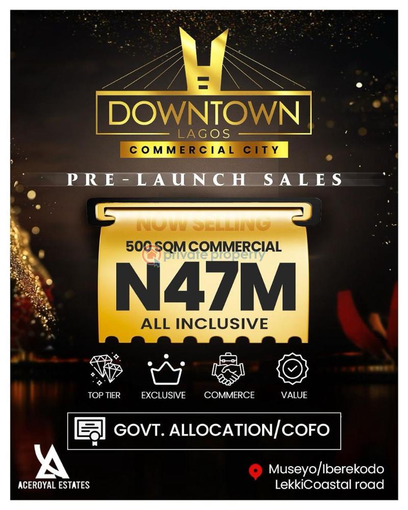 Commercial Land For Sale Downtown Lagos Commercial City Museyo Iberekodo Ibeju Lekki Iberekodo Ibeju-Lekki Lagos - 0