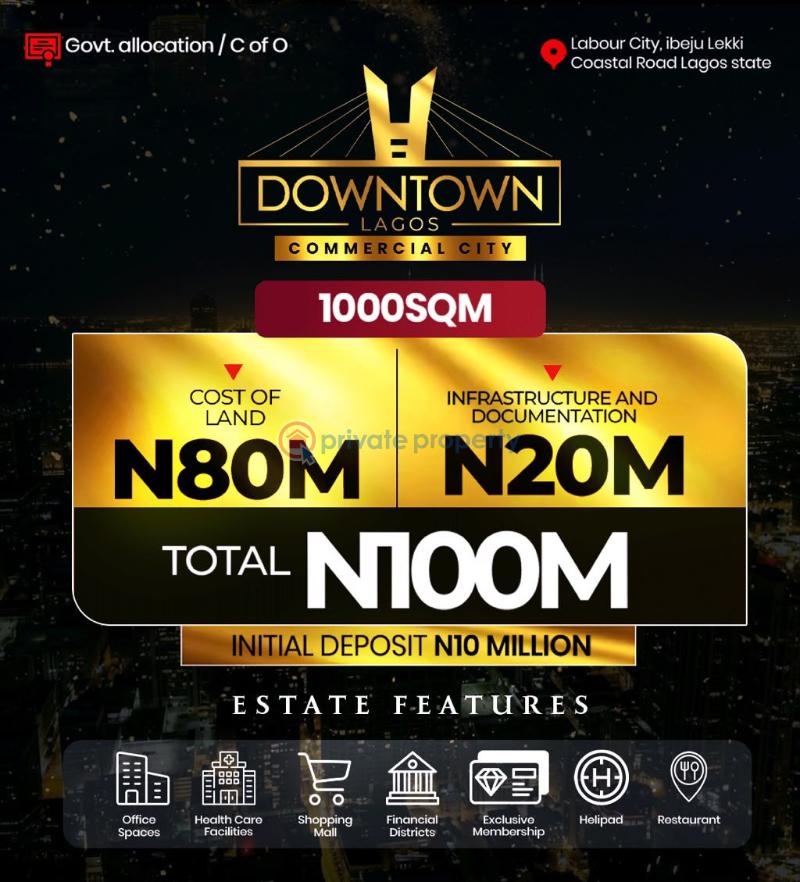 Commercial Land For Sale Downtown Lagos Commercial City Labour City Before Lekki Free Trade Zone Eleko Ibeju-Lekki Lagos - 1