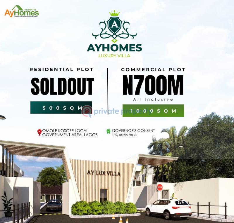Commercial Land For Sale Ayhomes Luxury Villa, Omole Kosofe Local Government Area Ikeja Lagos - 0