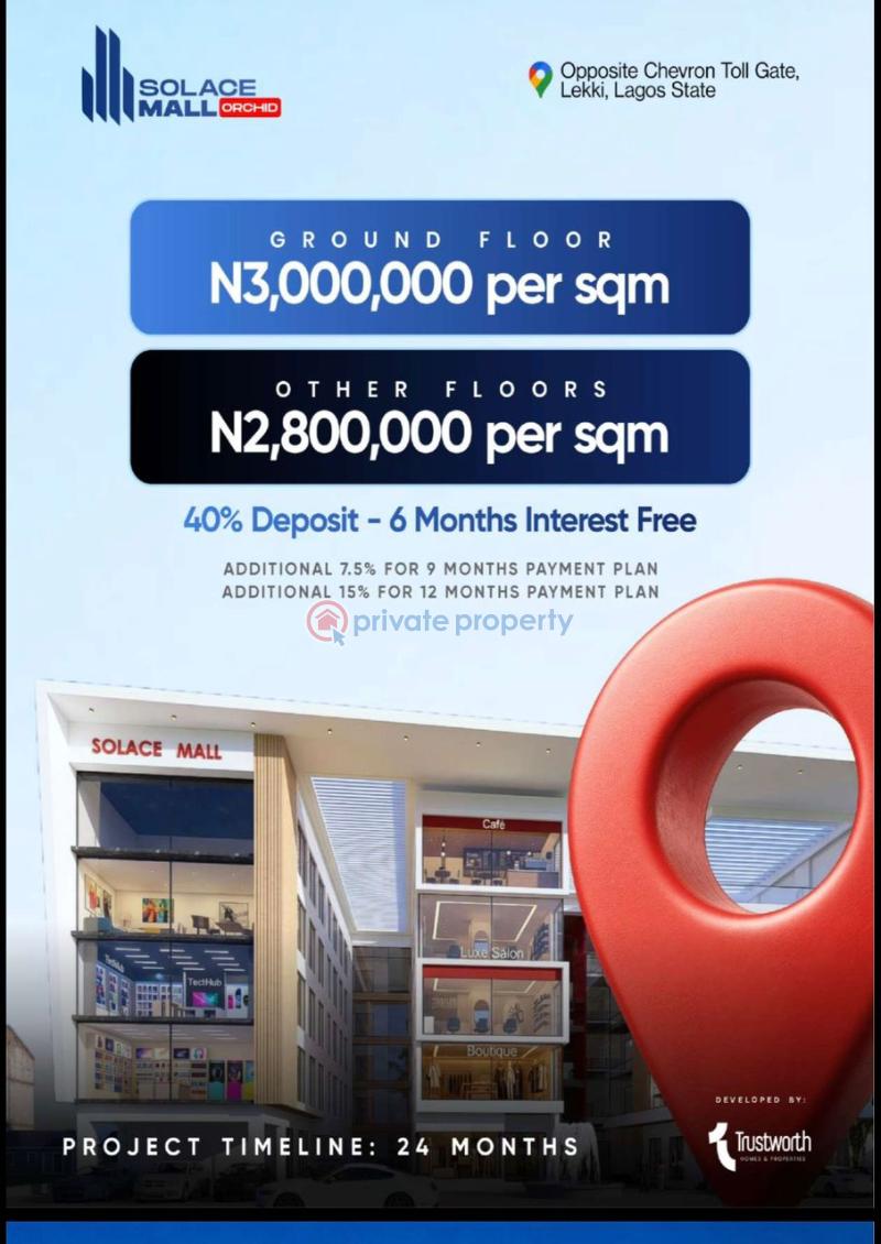 Shop For Sale Solace Mall Opposite Chevron Toll Gate Lekki Lagos State Chevron Drive Lekki Lagos - 0