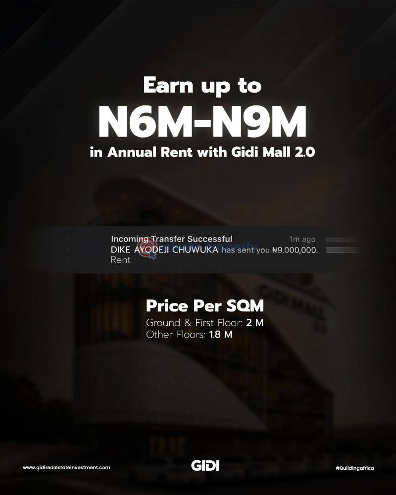 Mall/Complex/Plaza For Sale Gidi Mall 2.0 Positioned Opposite Novare Mall, Sangotedo, Along The Lekki Epe Expressway, Lagos Very Close To Monastery Road, Gidi Mall 1.0, The Patron Hotel, Thera Annex Estate, Diamond Estate / Fountain Springville Estate Sangotedo Lagos - 11