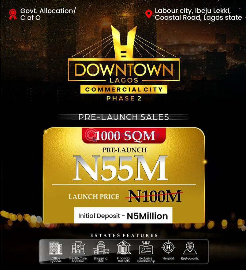 Commercial Land For Sale Downtown Lagos Commercial City Phase2 Along Lekki Coastal Road Orimedu Eleko Ibeju-Lekki Lagos - 4