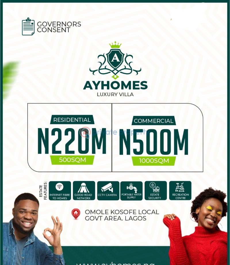 Mixed use Land For Sale Ayhomes Luxury Villa Omole Kosofe Local Government Area Kosofe Kosofe/Ikosi Lagos - 0