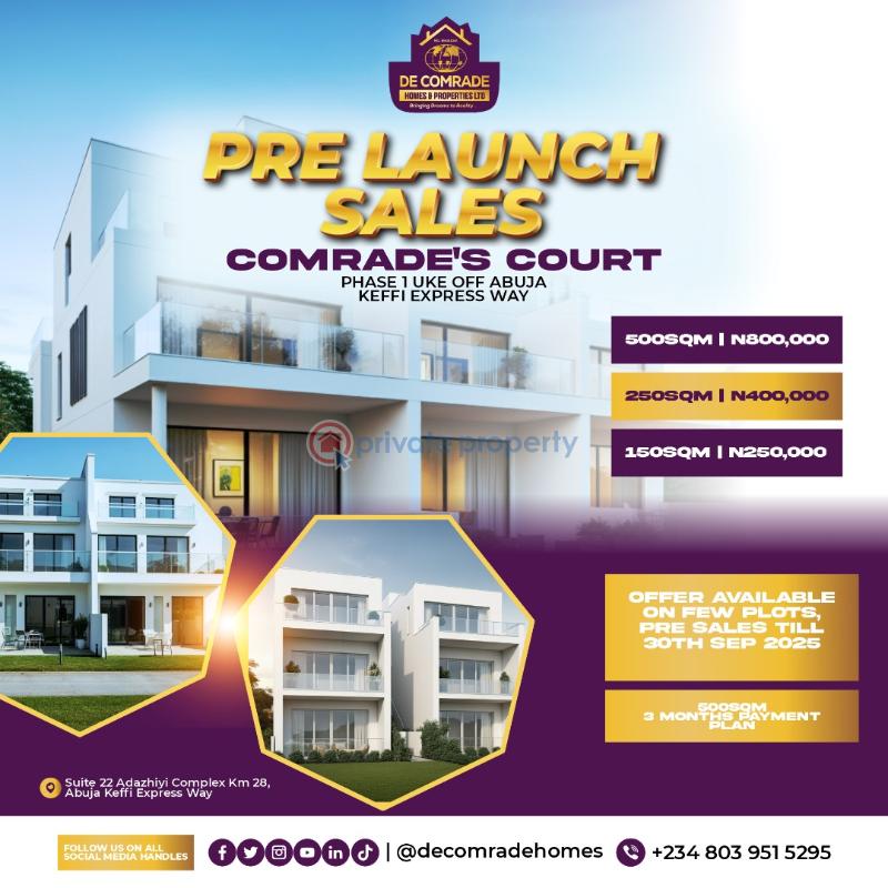 Residential Land For Sale Uke Abuja Keffi Expressway / By Manhattan Park And Gardens Estates/ By Goshen Church Mararaba Abuja Phase 4  - 1