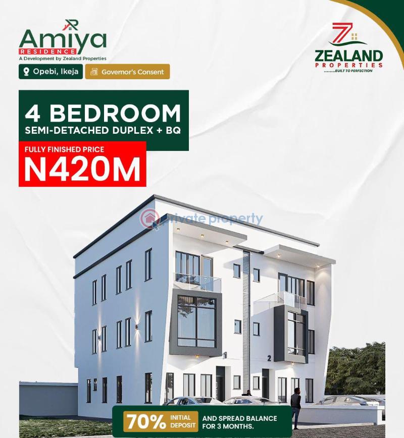 4 bedroom Semi detached Duplex For Sale Amiya Residence Opebi Ikeja Lagos