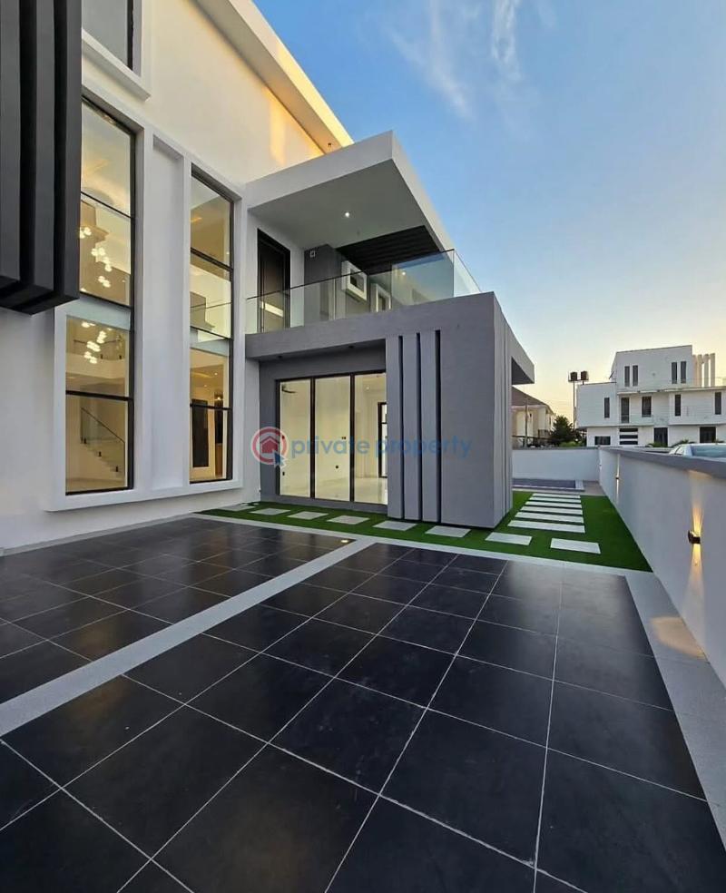 Contemporary 5 bedroom detached duplex with bq, cinema & swimming pool & roof terrace - 1 5 bedroom Detached Duplex For Sale Orchid Road Lekki Lekki Lagos - 1