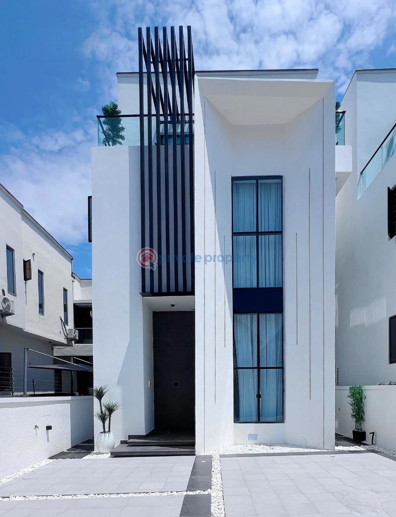 Contemporary 5 bedroom fully detached home with swimming pool, gym room, double rooftop terrace duplex - 1 5 bedroom Detached Duplex For Sale Secure Estate At Orchid Lekki Along Lekki Expressway Lagos - 1