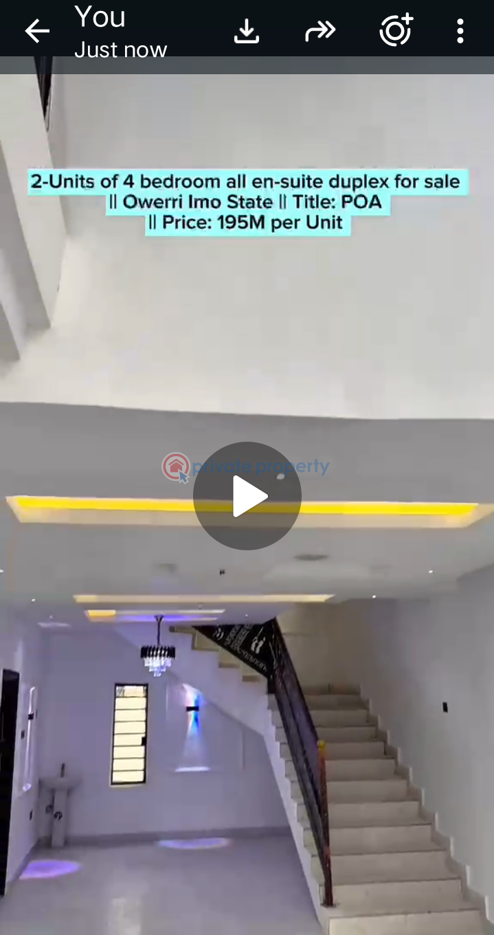 4 bedroom Semi detached Duplex For Sale First Bus Stop ,onitsha Road, Iritte. Owerri Imo - 2