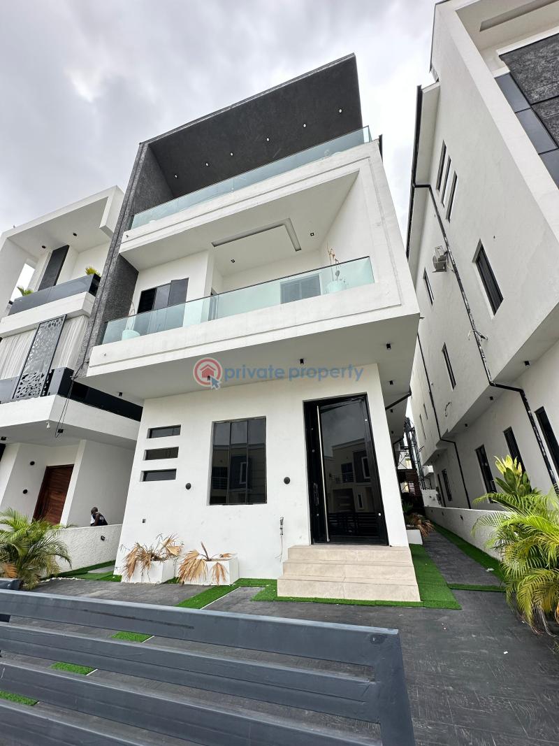 Contemporary spacious 5 bedroom fully detached duplex with bq, cinema - 3 5 bedroom Detached Duplex For Sale Chevron Drive Lekki Lagos - 3