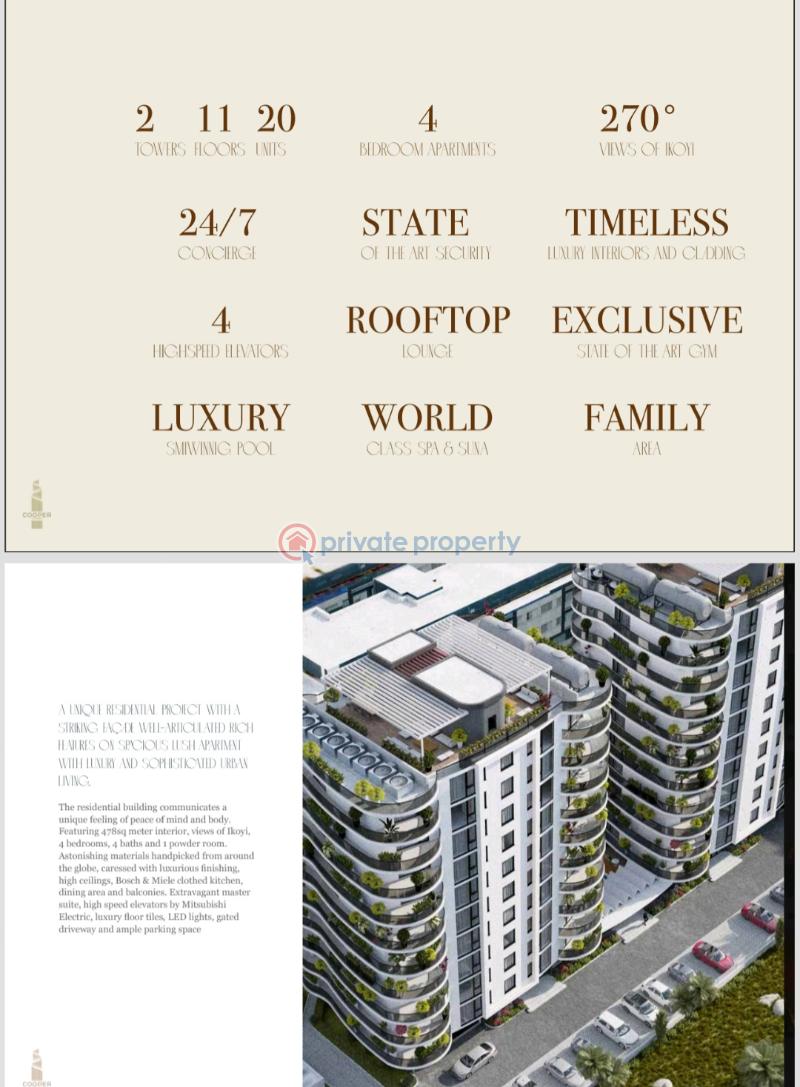 4 bedroom Shared Apartment For Sale . Old Ikoyi Lagos - 2