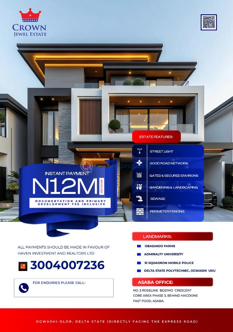 Residential Land For Sale Oshimili North Delta