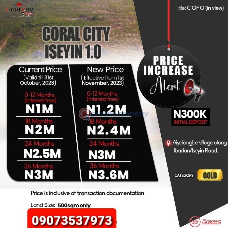 Land For Sale Coral City Estate Iseyin Ibadan Oyo - 0