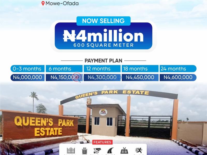 Land For Sale Queen Garden With C Of O Located Close To Redeemed