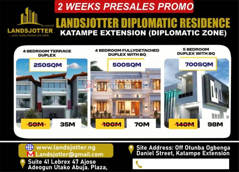 5 bedroom Residential Land For Sale Site Address: Off Otunba Ogbenga Daniel Street, Katampe Extension Katampe Ext. Abuja Phase 2  - 0