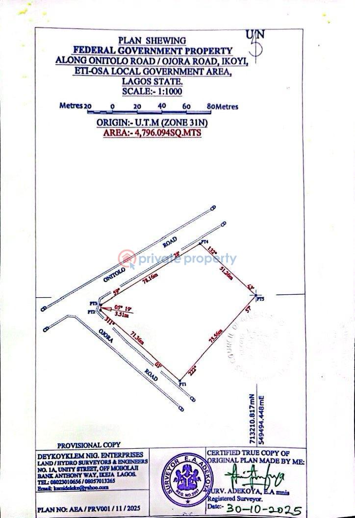 Mixed use Land For Sale Old Ikoyi Lagos