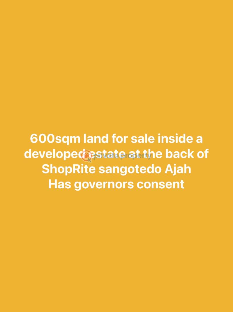 Residential Land For Sale Title Governors Consent Back Of The Biggest Shoprite In Nigeria Sangotedo Ajah Lagos