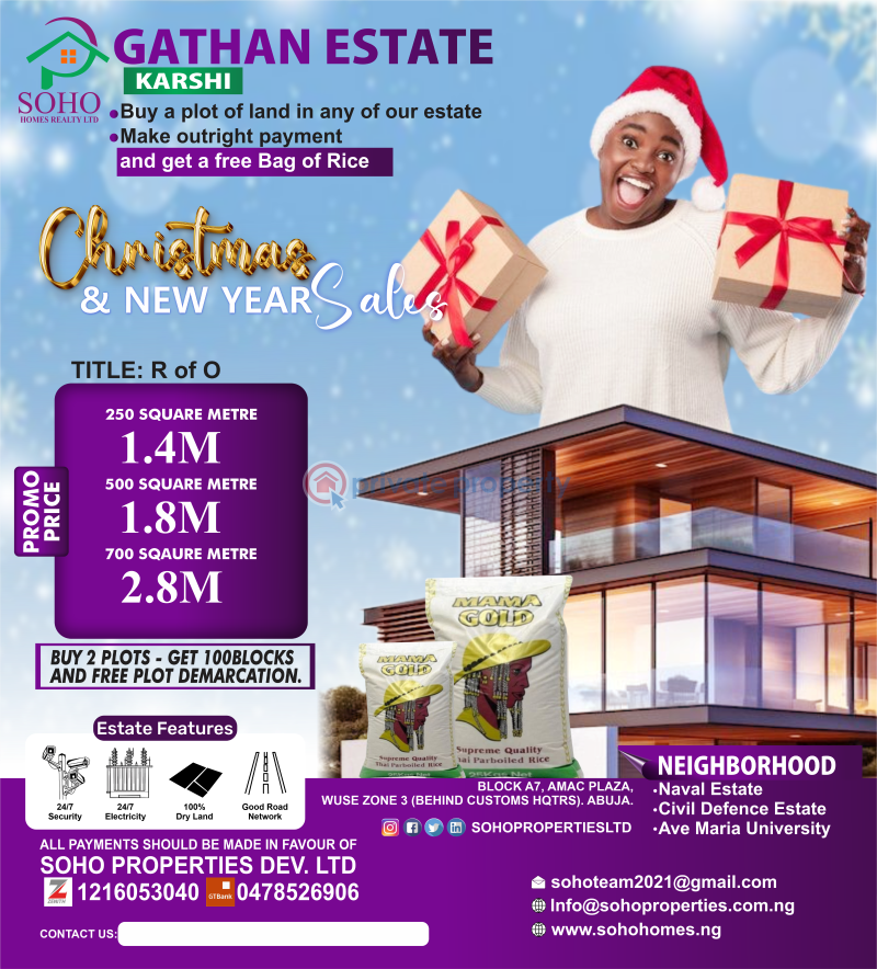 Residential Land For Sale Naval Estate Phase 2, Suncity Green Estate, Ave Maria University, Queens Park Estate Wuse Abuja Phase 1  - 0