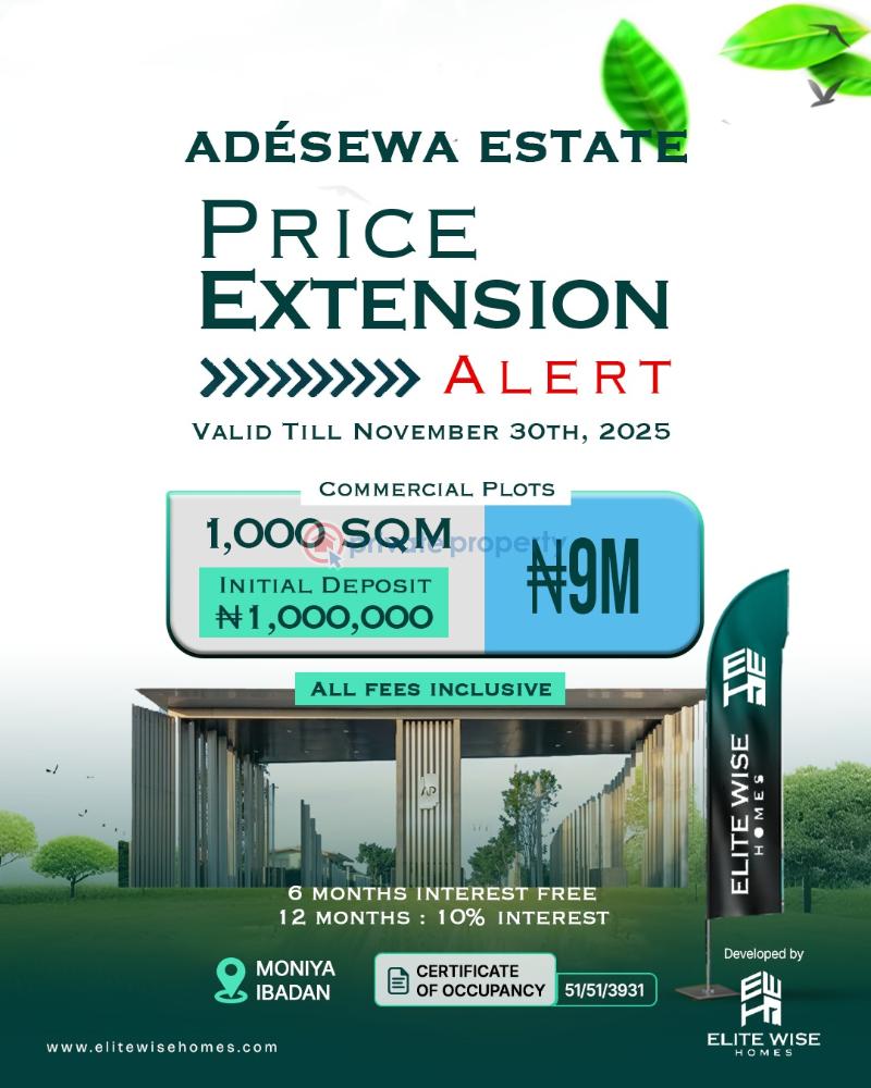 Dry land for sale along moniya iseyin road ibadan adesuwa estate - 0 Commercial Land For Sale Adesuwa Estate Along Moniya Iseyin Road Ibadan Moniya Ibadan Oyo - 0