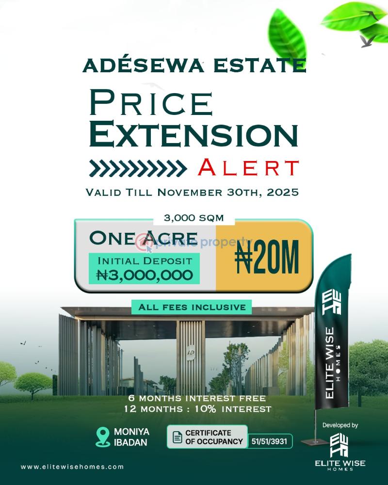 Dry land for sale along moniya iseyin road ibadan adesuwa estate - 1 Commercial Land For Sale Adesuwa Estate Along Moniya Iseyin Road Ibadan Moniya Ibadan Oyo - 1