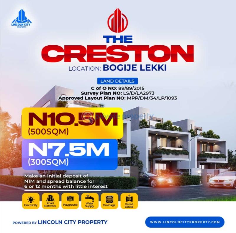 Residential Land For Sale Bogije The Creston Estate Bogije Sangotedo Lagos
