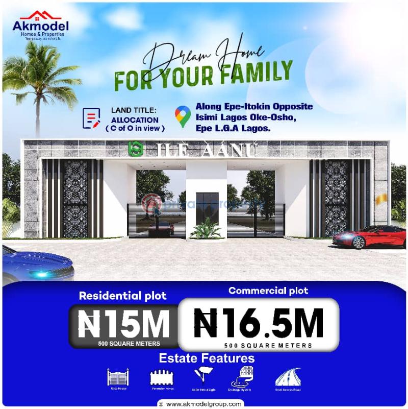 Residential Land For Sale Along Epe Itoikin Road Opposite Isimi Lagos Oke Osho Epe Epe Lagos - 0