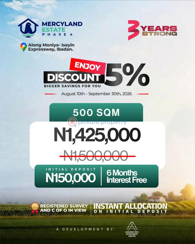 Residential Land For Sale Mercyland Estate Phase 4 Facing Moniya Iseyin Expressway Moniya Ibadan Oyo