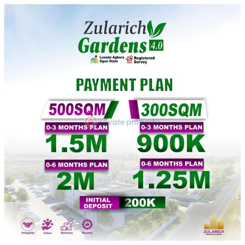 Residential Land For Sale Zularich Gardens 4.0 Lusada Badagry Ogun State Agbara Badagry Lagos - 1