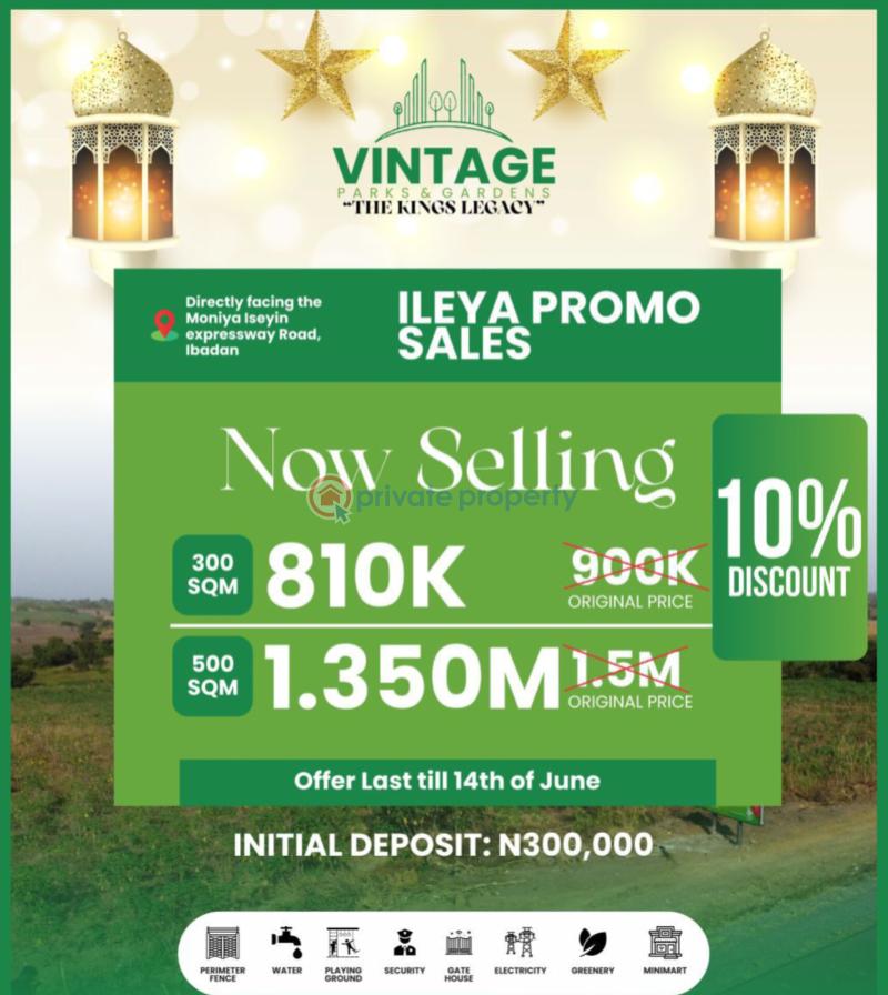 Residential Land For Sale Vintage Arms & Gardens Facing The Moniya Iseyin Road Moniya Ibadan Oyo - 0