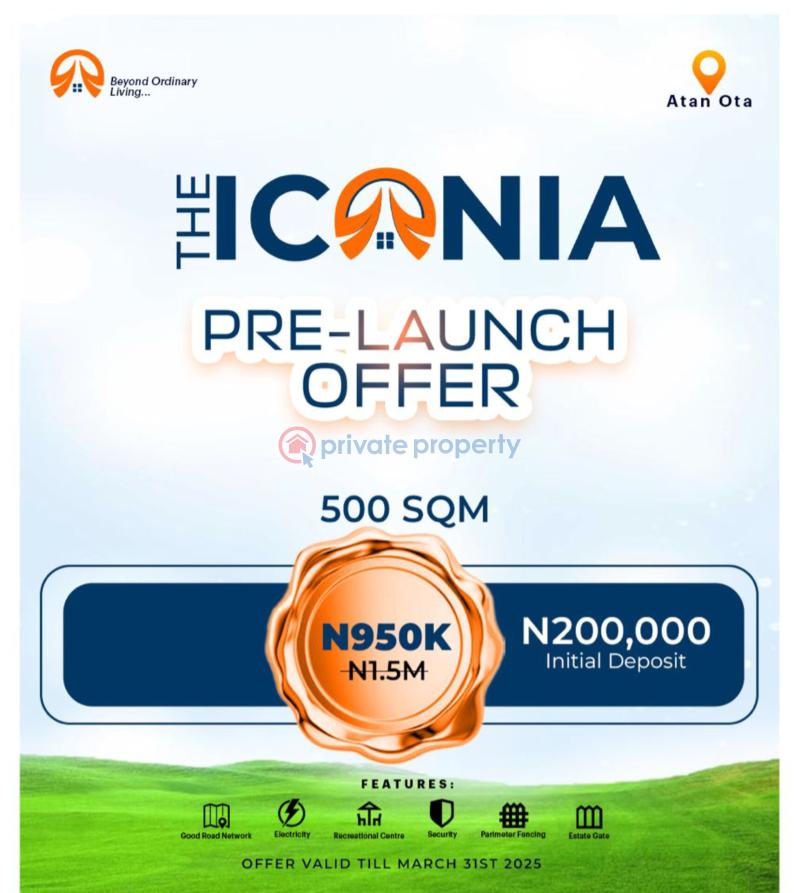 Residential Land For Sale The Iconic Estate Atan Ota Sango Ota Ogun - 0