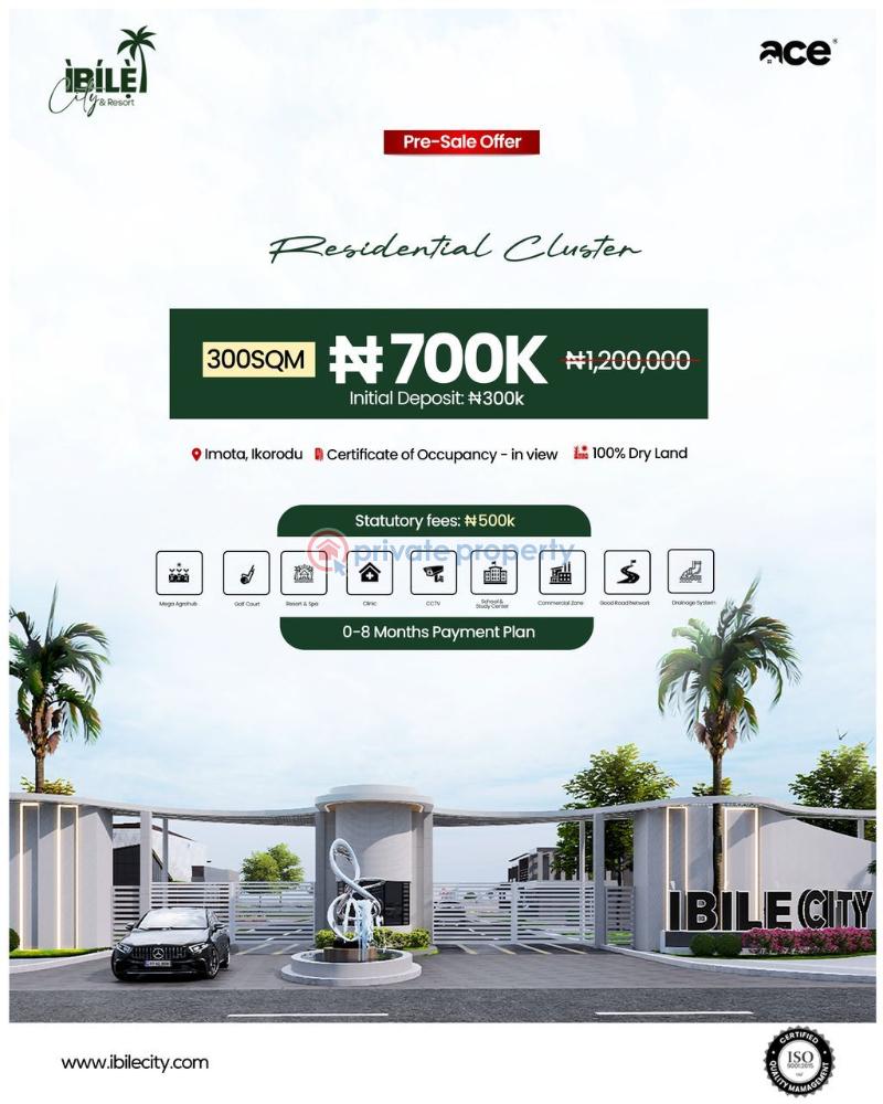 Residential Land For Sale Ibile City & Resort Imota Ikorodu Ogun Ogun area  - 0
