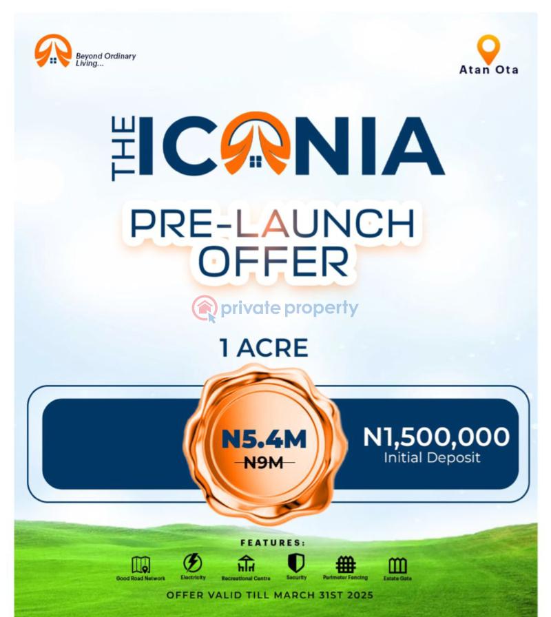 Residential Land For Sale The Iconic Estate Atan Ota Sango Ota Ogun - 1