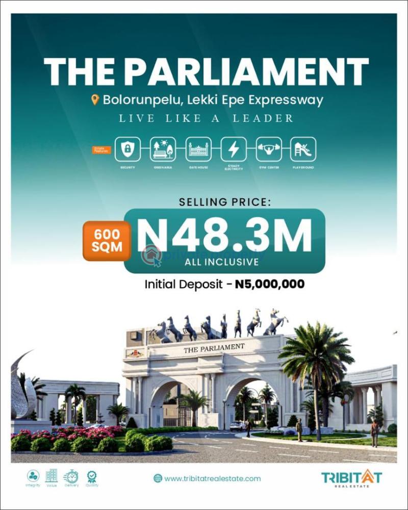 Residential Land For Sale The Parliament, Bolorunpelu Town, Lekki Epe Expressway Ibeju-Lekki Lagos - 1