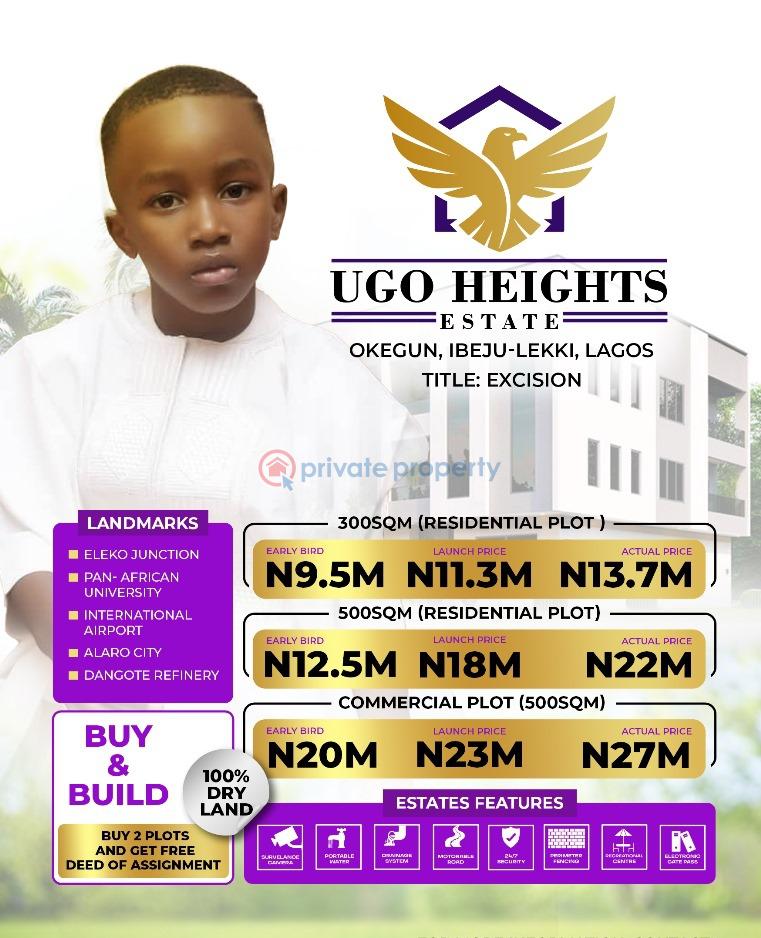 Mixed use Land For Sale Ugo Heights Estate With Modern Amenities Ikegun Ibeju-Lekki Lagos